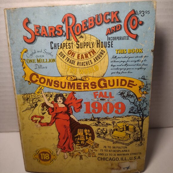 Vintage Sears Roebuck 1909 Consumers Guide Fall Catalog 1979 Reprint Softcover - Picture 1 of 10